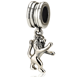 Lion of Judah Hanging Bracelet Charm, Sterling Silver. 30% OFF*